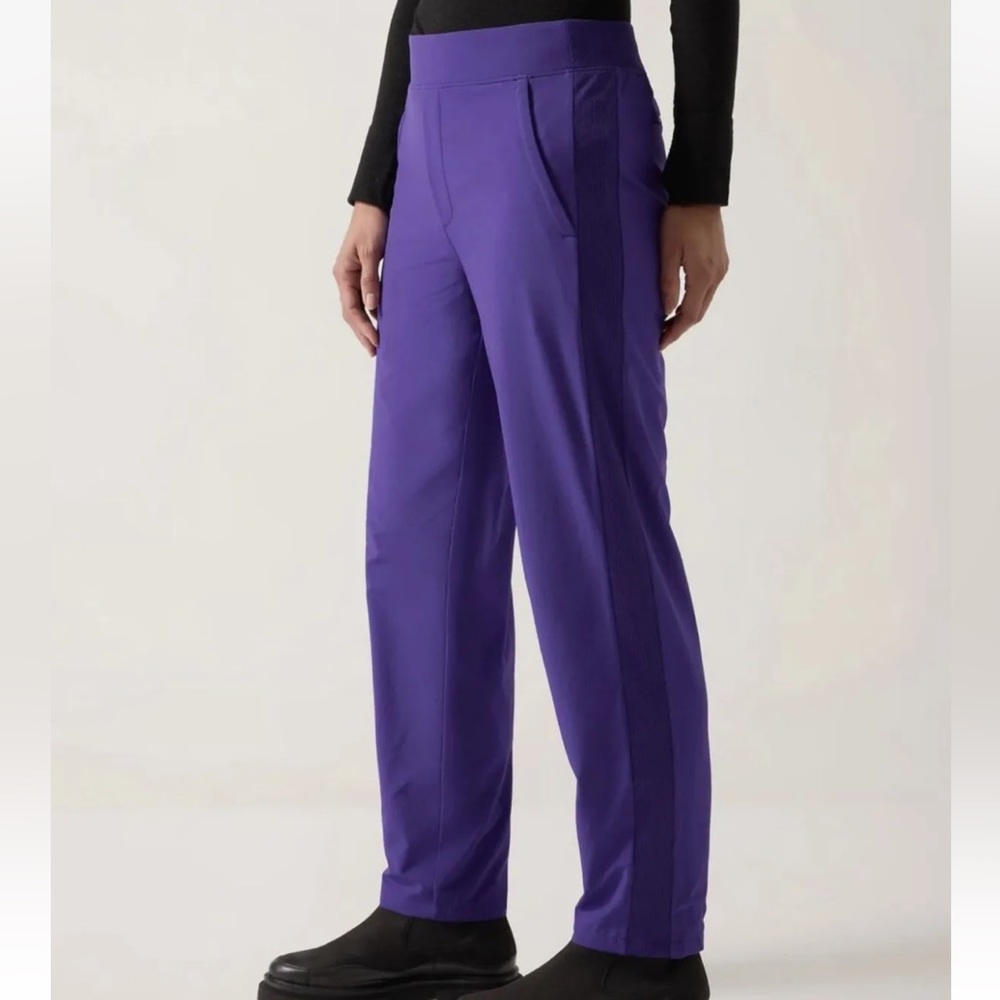 NWT Athleta Brooklyn Lined Pants - 10T Noble Blue (purple)